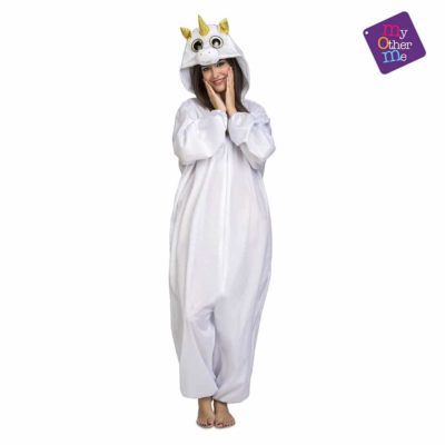 Costume Big Eyes Unicorno Bianco Adulto