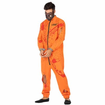 Costume Carcerato Arancione Adulto
