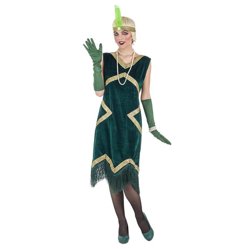 Costume da Charleston Verde de Luxe Donna