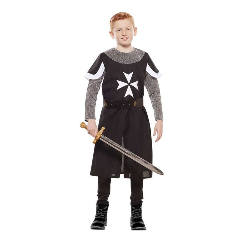 Costume da Crociato Medievale Nero Bambino
