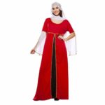 Costume da Dama Medievale Rosso