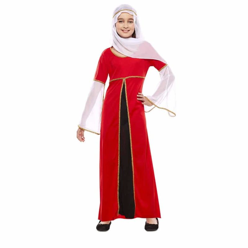 Costume da Dama Medievale Rosso Bambina