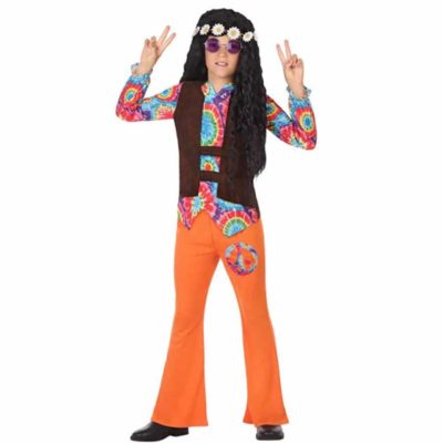 Costume Hippie Arancione Bambino
