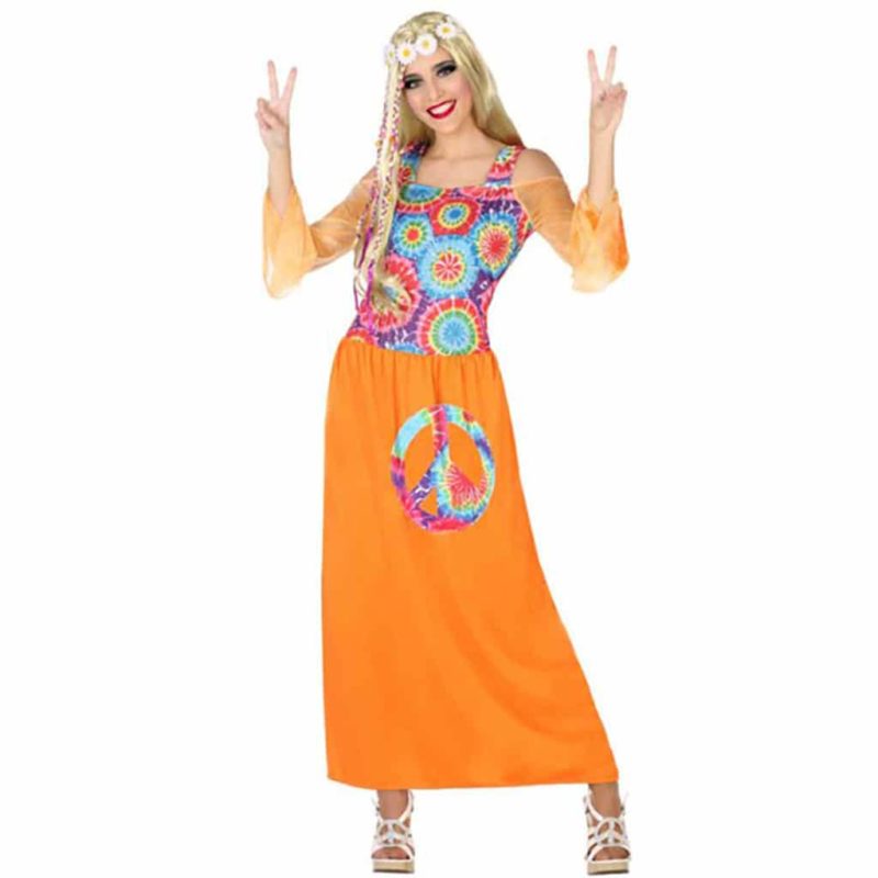 Costume Hippie Arancione Donna