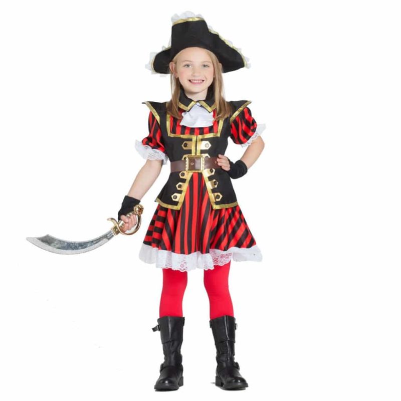 Costume da Pirata per Bambina a Righe