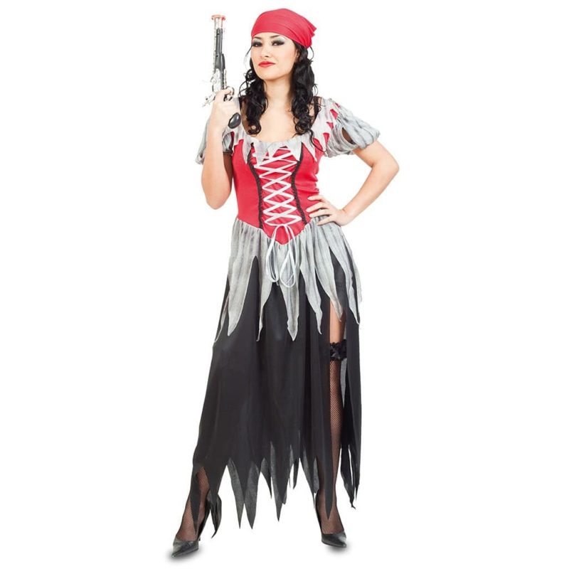 Costume Pirata Corsaro Donna. Adulto Unica
