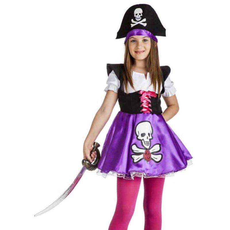 Costume Pirata Teschio Viola