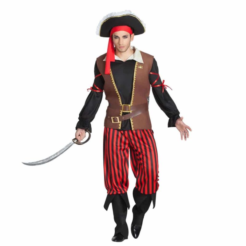 Costume da Pirata per Uomo a Righe