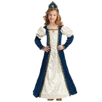 Costume da Principessa Medievale Blu Bimba