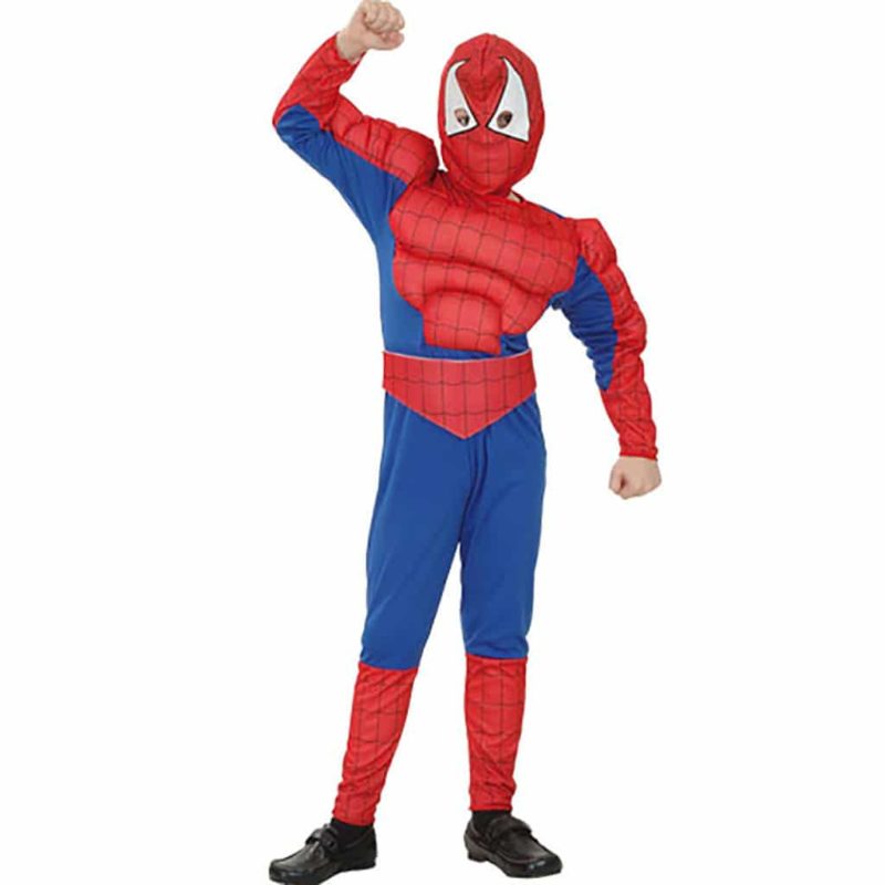 Costume Spider Eroe Muscoloso Bambino