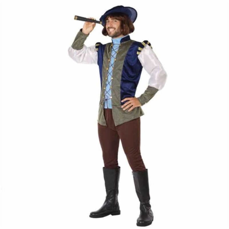Costume Uomo Medievale Blu Adult