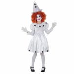 Costume Vestito Pagliaccio Pierrot Bambina