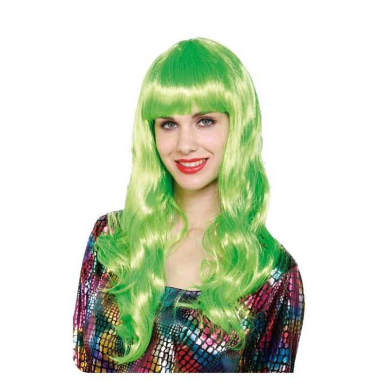Parrucca Liscia Lunga Verde Fluo