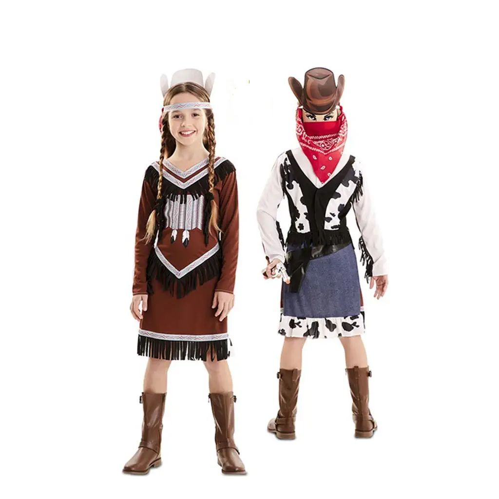 ᐈ Costume Cowgirl e Indiana Bambina Doppio Fun! ⭐ NOVITÀ Carnevale 2024 ⭐