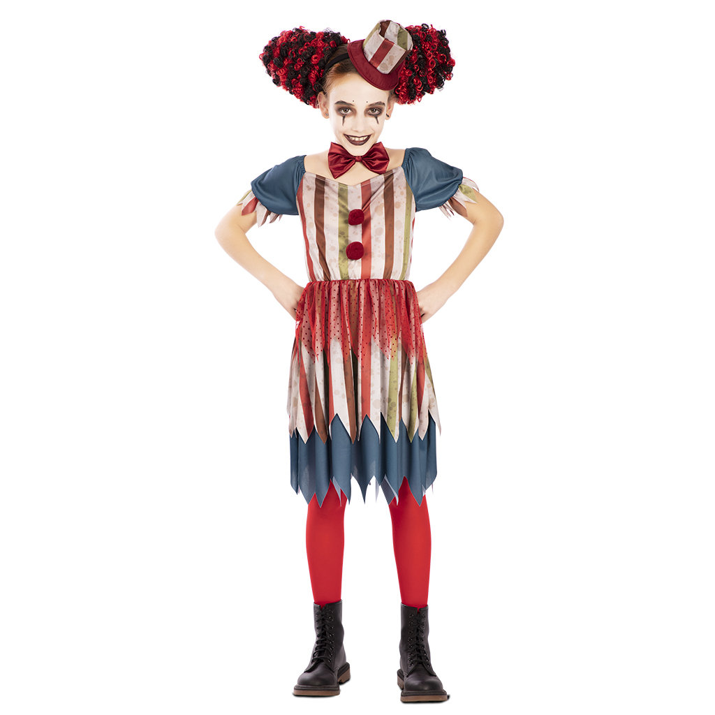 ᐈ Costume da Clown Vintage Bambina ⭐ NOVITÀ Halloween 2024 ⭐